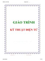 giáo trình kỹ thuật điện tử