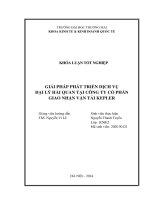 giải pháp phát triển dịch vụ đại lý hải quan tại công ty cổ phần giao nhận vận tải kepler