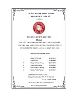 Tiểu luận Kinh tế học quốc tế 2: Các yếu tố ảnh hưởng đến xuất khẩu hạt điều của Việt Nam sang Châu âu: phương pháp tiếp cận bằng mô hình trọng lực giai đoạn 2005 - 2022