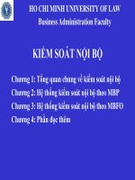 Bài giảng Môn Kiểm soát Nội bộ