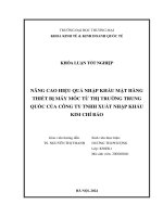 nâng cao hiệu quả nhập khẩu mặt hàng thiết bị máy móc từ thị trường trung quốc của công ty tnhh xuất nhập khẩu kim chí bảo