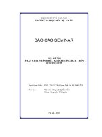 báo cáo seminar phân chia phân khúc khách hàng dựa trên mô hình rfm