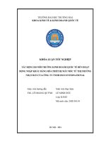 tác động do môi trường kinh doanh quốc tế đến hoạt động nhập khẩu hàng hóa thiết bị máy móc từ thị trường nhật bản của công ty tnhh osco international