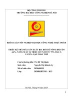 thiết kế nhà máy sản xuất bia hơi có nồng độ cồn 4 6 năng suất 24 triệu lítnăm từ 75 malt và 25 gạo thay thế