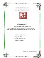 đề tài quan điểm của triết học mác về vai trò của ý thức vận dụng phân tích vai trò của tri thức trong nền kinh tế tri thức hiện nay