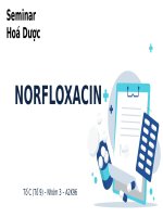 norfloxacin ứng dụng các tính chất lý hóa trong định tính định lượng bảo quản bào chế dạng dược dụng