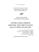 tìm hiểu google firebase firestore phát triển ứng dụng quản lý thông tin sinh viên