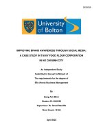 Improving brand awareness through social media: A case study in Tai ky food flour corporation in Ho Chi Minh city