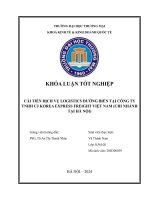 cải tiến dịch vụ logistics đường biển tại công ty tnhh cj korea express freight việt nam chi nhánh tại hà nội