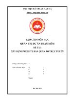 Báo cáo Quản trị dự Án phần mềm (KMA)