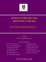 Kinh tế vĩ mô Việt Nam: Phân tích và dự báo (tập 11)
