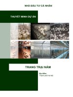 Thuyết minh dự Án trang trại nuôi nấm