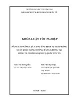nâng cao năng lực cung ứng dịch vụ giao hàng xuất khẩu bằng đường hàng không tại công ty cổ phần dịch vụ quốc tế ctx