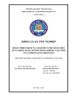 hoàn thiện dịch vụ logistics cho hàng hoá xuất khẩu bằng đường hàng không tại công ty cổ phần giao nhận kto
