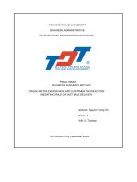 final essay business research method online retail experience and customer satisfaction mediating role of last mile delivery