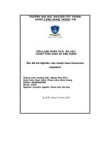tiểu luận phân tích dữ liệu chuỗi thời gian và ứng dụng tên đề tài nghiên cứu thuật toán knearest neighbor
