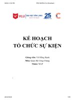 kế hoạchtổ chức sự kiện