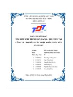 báo cáo môn học tìm hiểu chu trình bán hàng thu tiền tại công ty cổ phần xuất nhập khẩu thủy sản an giang