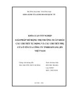 giải pháp mở rộng thị trường xuất khẩu các chi tiết tự động và các chi tiết phụ cửa ô tô của công ty tnhh kwang jin việt nam