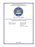 nâng cao dịch vụ logistics đường biển tại chi nhánh công ty tnhh melody logistics tại hà nội