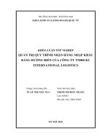quản trị quy trình nhận hàng nhập khẩu bằng đường biển của công ty tnhh kc international logistics