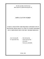 cơ hội và thách thức khi nhập khẩu linh kiện ô tô từ thị trường trung quốc của công ty cổ phần thái bình hưng thịnh trong bối cảnh thực thi hiệp định rcep