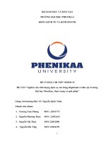 đề tài nghiên cứu chất lượng dịch vụ cửa hàng highlands coffee tại trường đại học phenikaa thực trạng và giải pháp