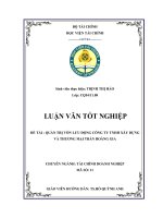 (Luận Văn Tốt Nghiệp Ngành Tài Chính Doanh Nghiệp) Quản Trị Vốn Lưu Động Tại Công Ty Tnhh Xây Dựng Và Thương Mại Trần Hoàng Gia