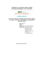 tiểu luận kỹ năng thuyết trình trước công chúng chủ đề vượt qua giới hạn để chạm đếnthành công