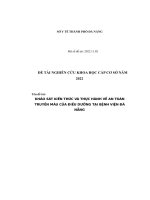 khảo sát kiến thức và thực hành về an toàn truyền máu của điều dưỡng tại bệnh viện đà nẵng