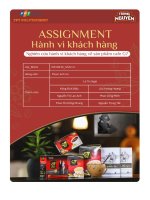 tiểu luận môn hành vi khách hàng nghiên cứu hành vi khách hàng về sản phẩm cafe g7