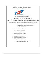 nghiên cứu về trầm cảm và một số yếu tố liên quan đến nguy cơ trầm cảmở sinh viên trường đại học tôn đức thắng