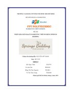 tiểu luận đề tài triển khai kế hoạch marketing trên di động springo bedding