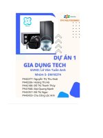 tiểu luận dự án gia dụng tech