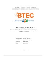 research report the impact of working from home on job performance of employees a study of fpt software