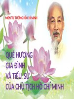 Tiểu luận - tư tưởng hồ chí minh - đề tài - QUÊ HƯƠNG GIA ĐÌNH VÀ TiỂU  SỬ CỦA CHỦ TỊCH HỒ CHÍ MINH
