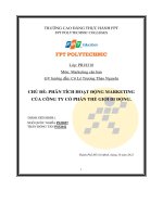 tiểu luận chủ đề phân tích hoạt động marketing của công ty cổ phần thế giới di động