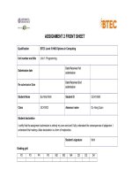 assignment 2 front sheet qualification btec level 5 hnd diploma in computing
