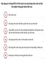 Tiểu luận - tư tưởng hồ chí minh - đề tài - Vận dụng TTHCM về nhà nước xây dựng nhà nước Xã hội chủ nghĩa Trong giai đoạn hiện nay.