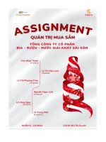 tiểu luận tổng công ty cổ phần bia rượu nước giải khát sài gòn