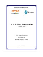 statistics of management assignment 1