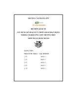 tiểu luận xây dựng kế hoạch và triển khai hoạt độngmobile marketing cho thương hiệuthời trang dosi 2hand
