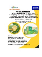tiểu luận phân tích về công ty sữa vinamilk và đưa ra những đề xuất chiến lược marketing dành cho các sản phẩm sữa tươi tiệt trùng vinamilk 100 organic