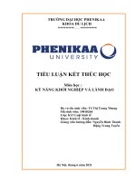 (Bài tiểu luận) kỹ năng khởi nghiệp (9 điểm)