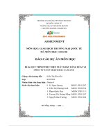 tiểu luận đề tài quy trình thực hiện xuất khẩu hàng hóa tạicông ty xuất nhập khẩu sa giang