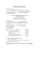 đề bài tình huống công ty cổ phần bảo hoà