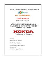 tiểu luận đề tài phân tích hoạt độngmarketing của doanh nghiệphonda việt nam