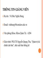 chương 1 tổng quan về quản trị tài chính