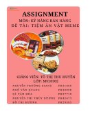 tiểu luận đề tại tiệm ăn vặt meme