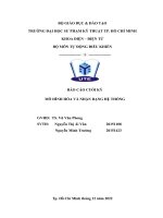 báo cáo cuối kỳ mô hình hóa và nhận dạng hệ thống